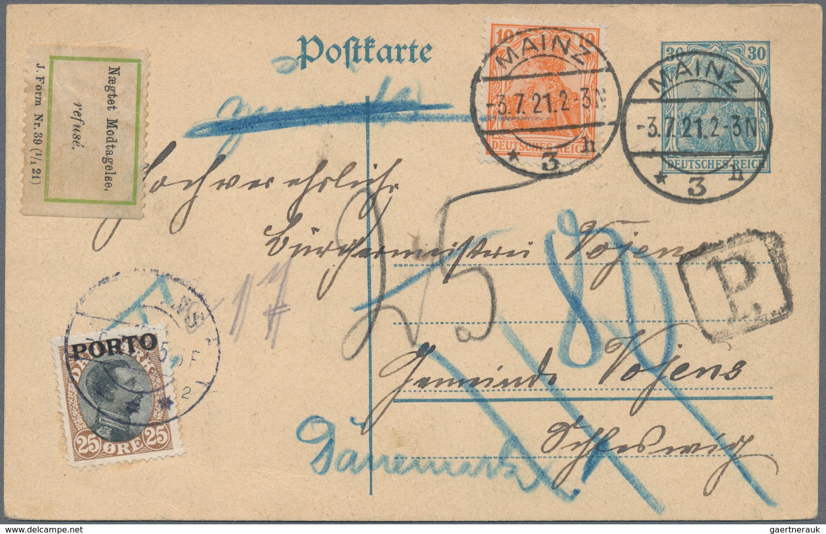 Nachlässe: 1832/1945, Ca. 70 Fast Ausschließlich Bessere Brief Und Karten Aus Aller Welt. Bitte Anse - Kilowaar (min. 1000 Zegels)