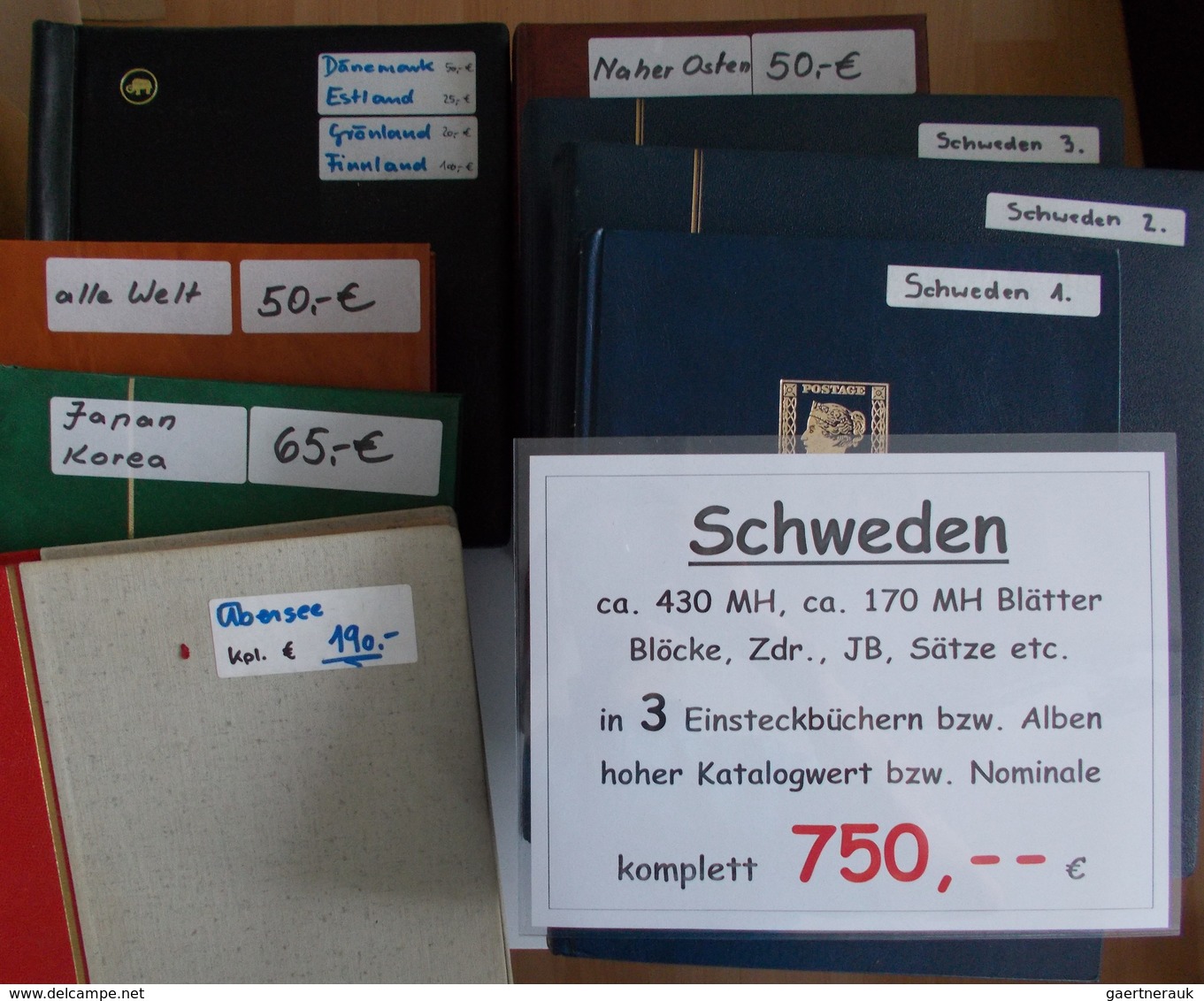 Nachlässe: Nachlass In 4 Großen Kartons. Lagerbücher Mit Dubletten, überwiegend Für Den Weiteren Ver - Kilowaar (min. 1000 Zegels)