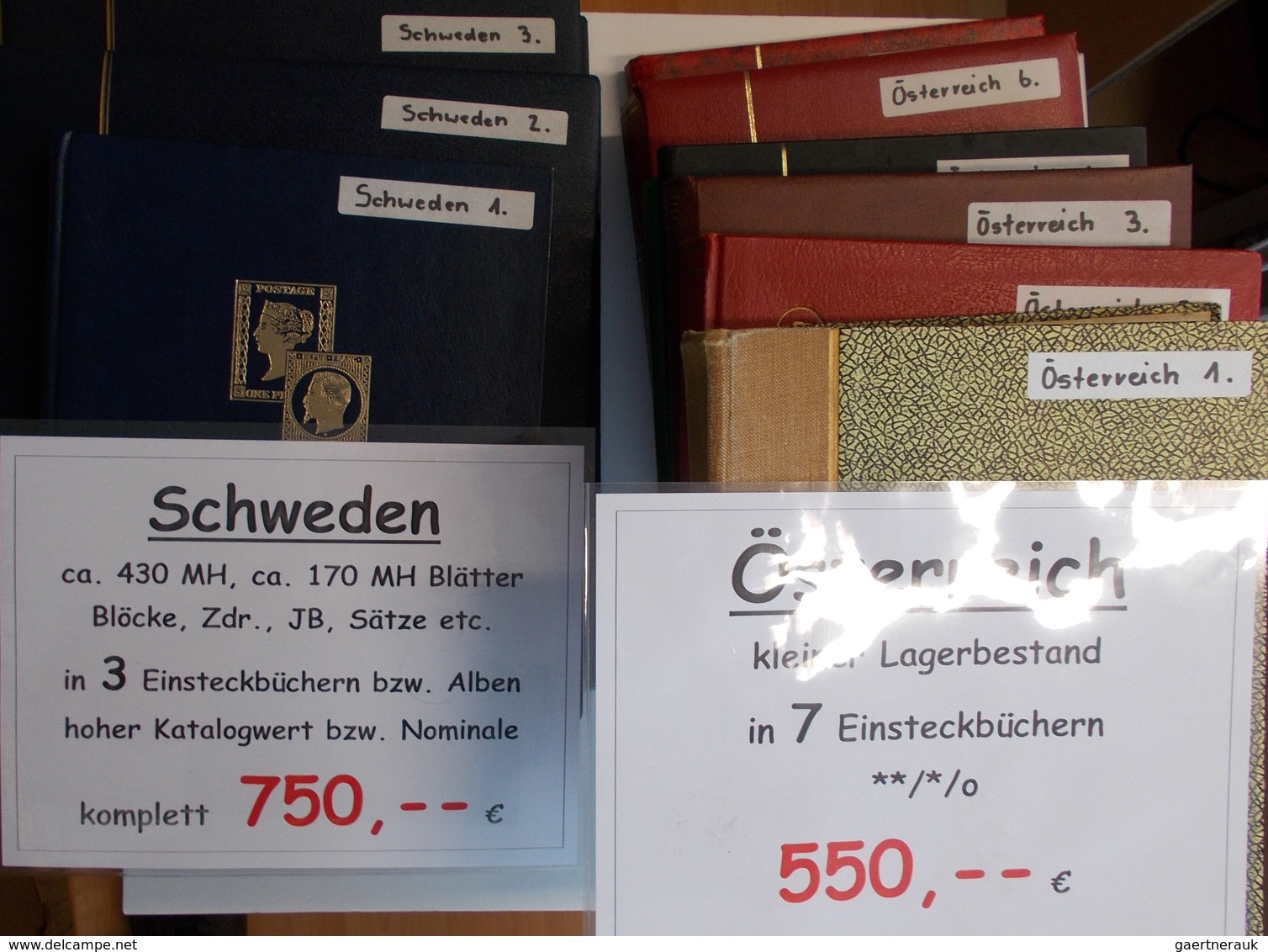 Nachlässe: Nachlass In 4 Großen Kartons. Lagerbücher Mit Dubletten, überwiegend Für Den Weiteren Ver - Kilowaar (min. 1000 Zegels)