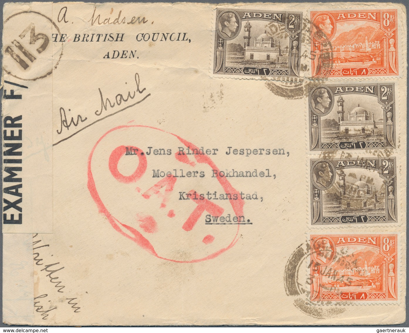 Aden: 1900/1959, Collection Of 49 Covers And Cards Monted On Pages Starting With India Used Abroad F - Yémen