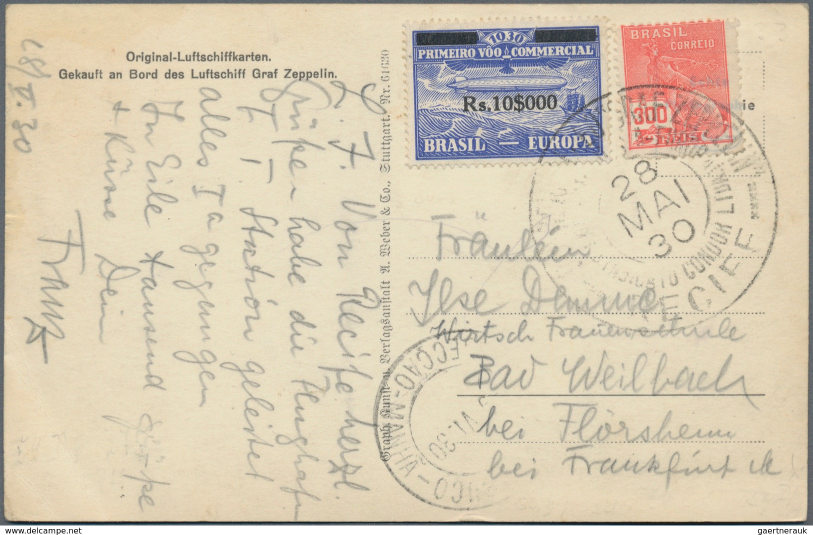 Brasilien - Zeppelinpost: 1930, Zeppelin South America Trip, Group Of 18 Covers/cards, Slightly Vari - Luchtpost