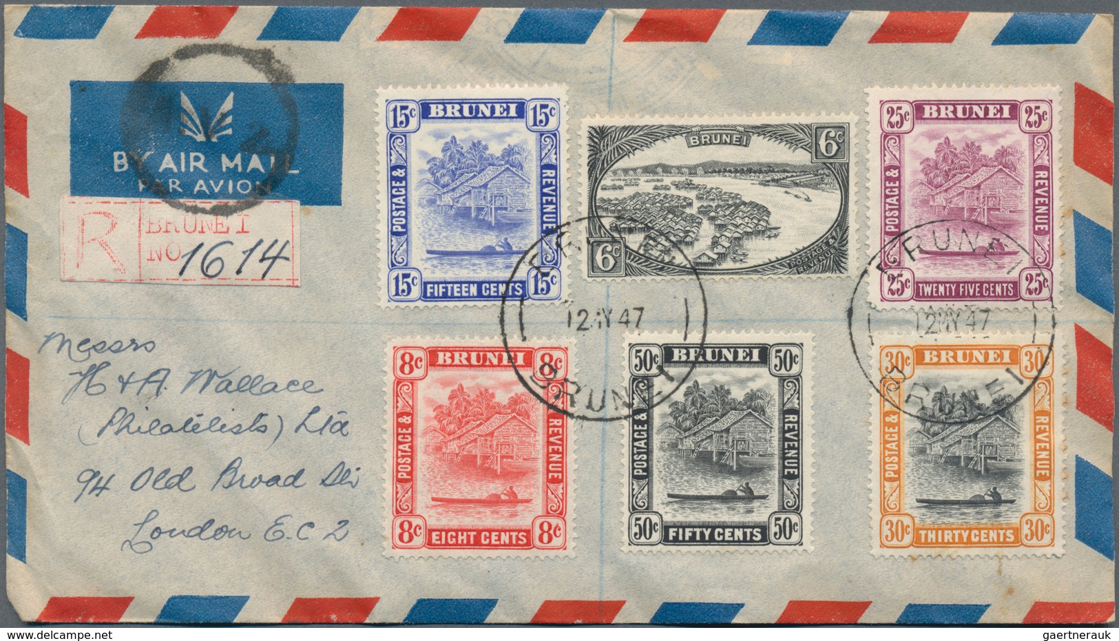 Brunei: 1946/73, Foreign Covers (24 Inc. 8 Registered) To England, Malaysia And Singapore Inc. Two 1 - Brunei (1984-...)