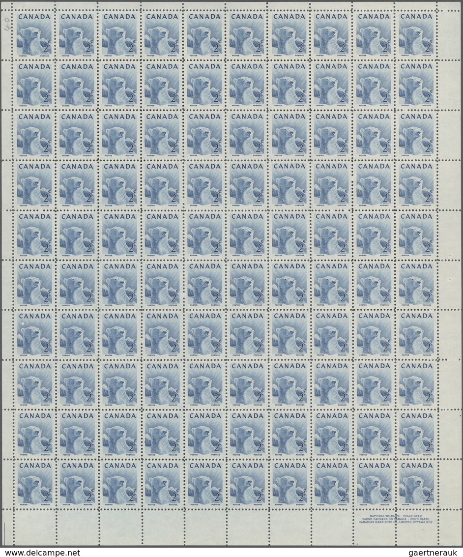Canada: 1953, Icebear, Michel No.283 In Full Sheets And Some Part Sheets. In Total 30096 Stamps With - Verzamelingen
