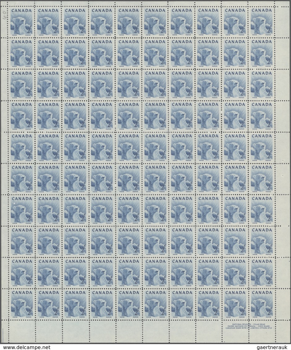 Canada: 1953, Icebear, Michel No.283 In Full Sheets And Some Part Sheets. In Total 30096 Stamps With - Collections