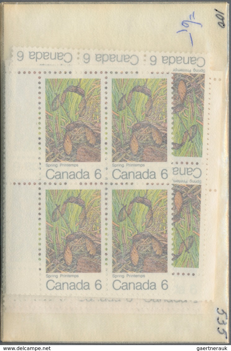 Canada: 1970/1971, Stock Of The Issues Michel No. 462 - 483 In Very High Quantities MNH, Mostly Per - Verzamelingen