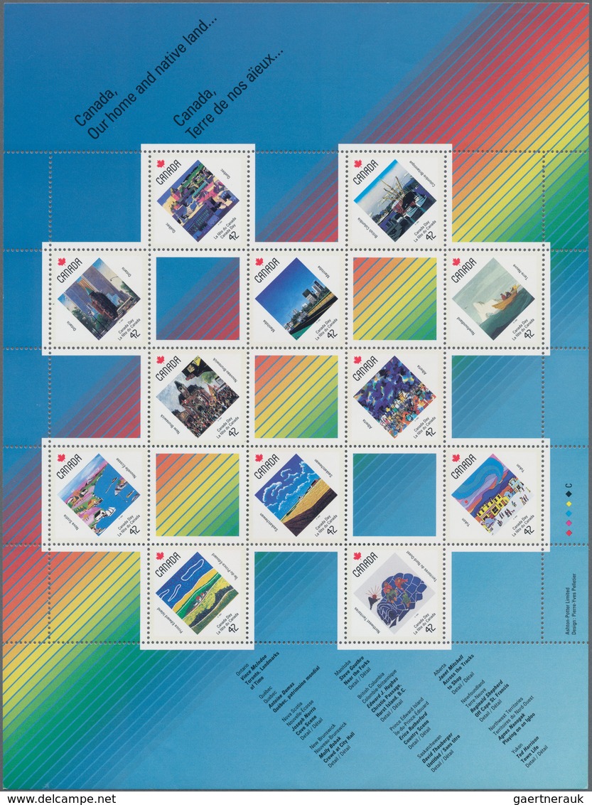 Canada: 1978/1992, Stock Of Souvenir And Minature Sheets, F.e. More Than 2000 Copies Of Michel Block - Colecciones