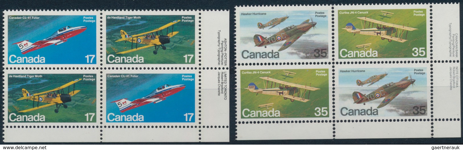 Canada: 1980/1982, Aviation Airplanes, In High Quantities. Face Value $2018 CAD. - Collections