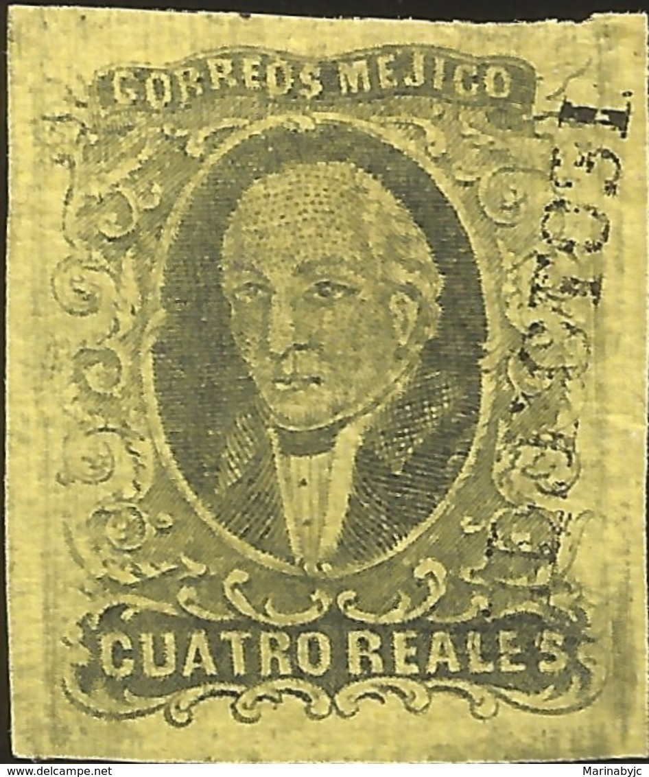 J) 1861 MEXICO, HIDALGO, 4 REALES, DISTRICT SAN LUIS POTOSI, MN - Mexico