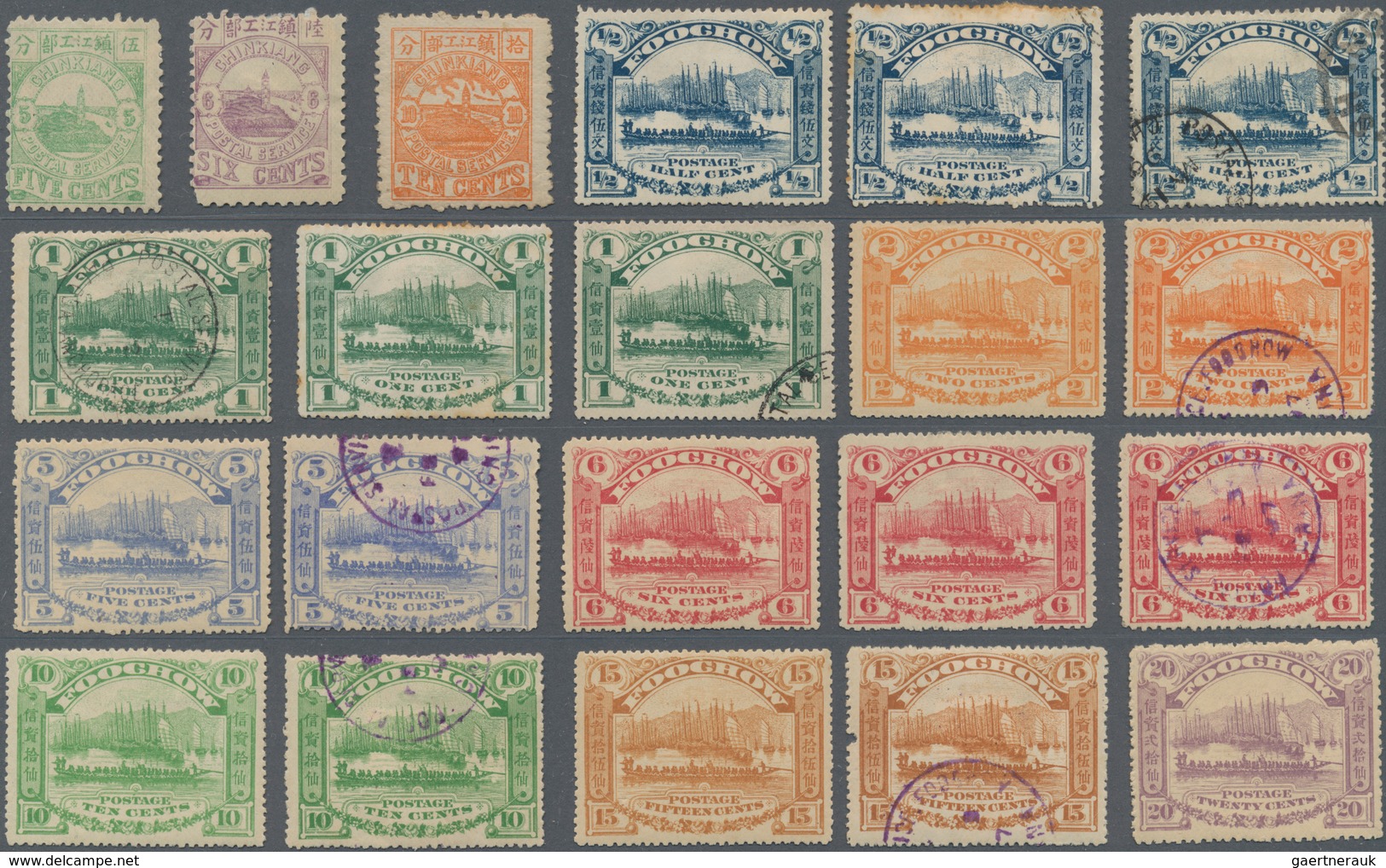 China - Lokalausgaben / Local Post: 1893/97, Amoy-Wuhu, Mint And Used Collection On Stock Cards Inc. - Other & Unclassified