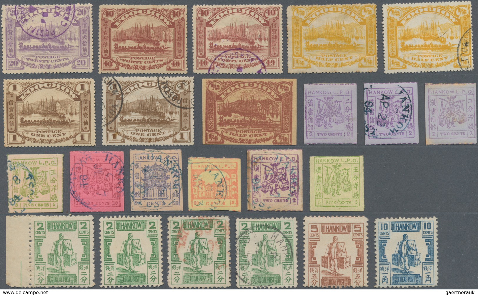 China - Lokalausgaben / Local Post: 1893/97, Amoy-Wuhu, Mint And Used Collection On Stock Cards Inc. - Other & Unclassified