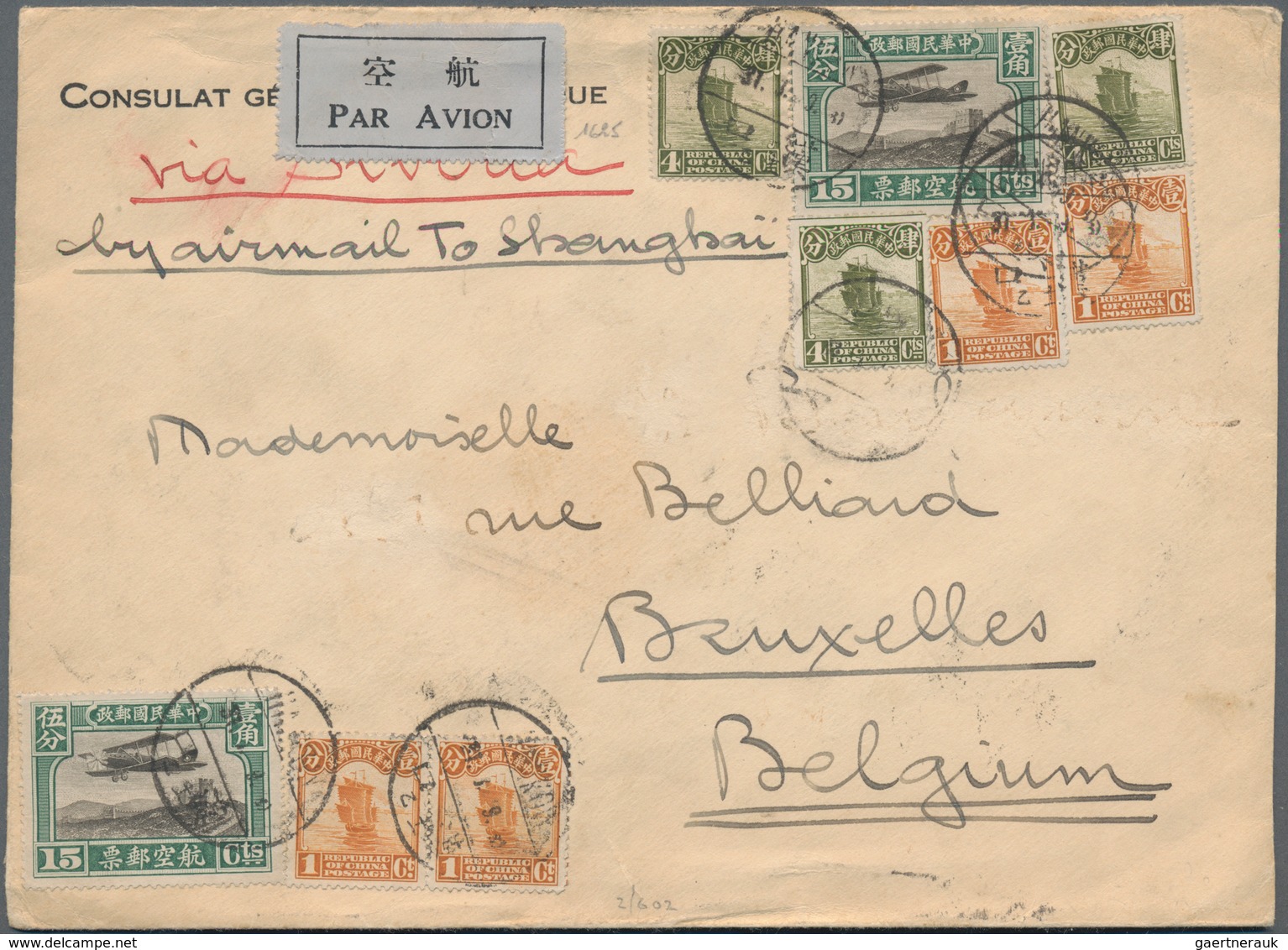 China - Flugpost: 1921 from, comprehensive collection with ca.50 airmail covers, comprising early fi