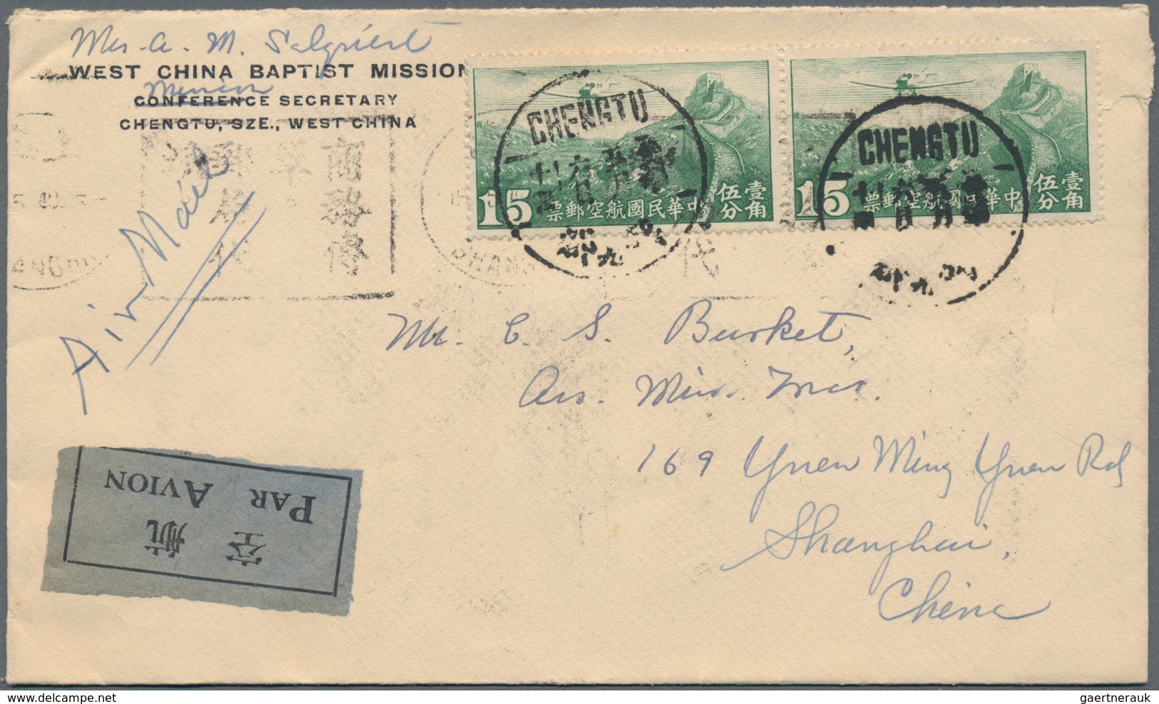 China - Flugpost: 1921 from, comprehensive collection with ca.50 airmail covers, comprising early fi