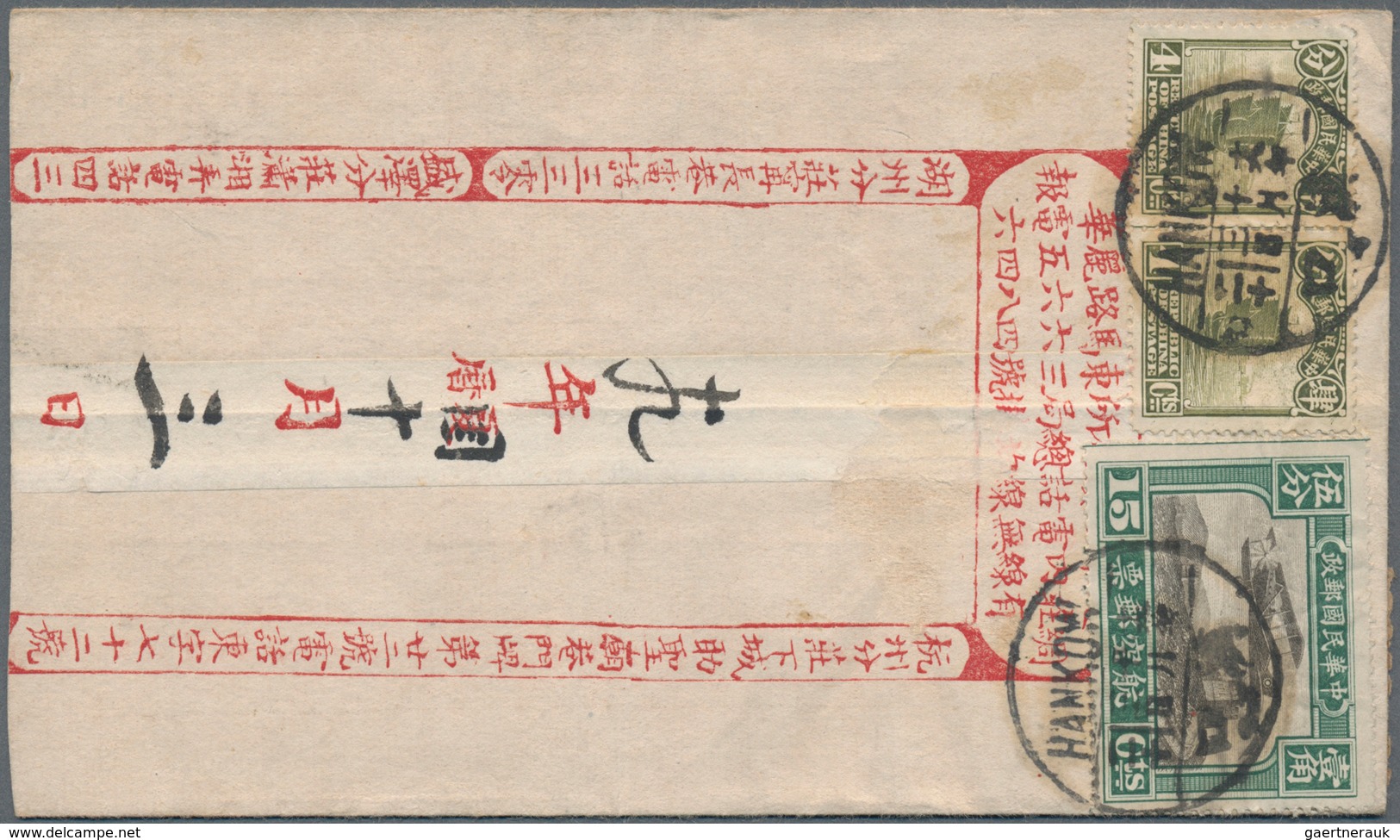 China - Flugpost: 1921 from, comprehensive collection with ca.50 airmail covers, comprising early fi