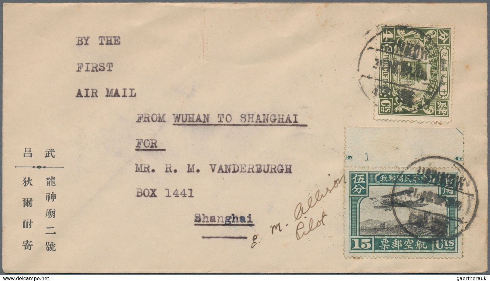 China - Flugpost: 1921 from, comprehensive collection with ca.50 airmail covers, comprising early fi