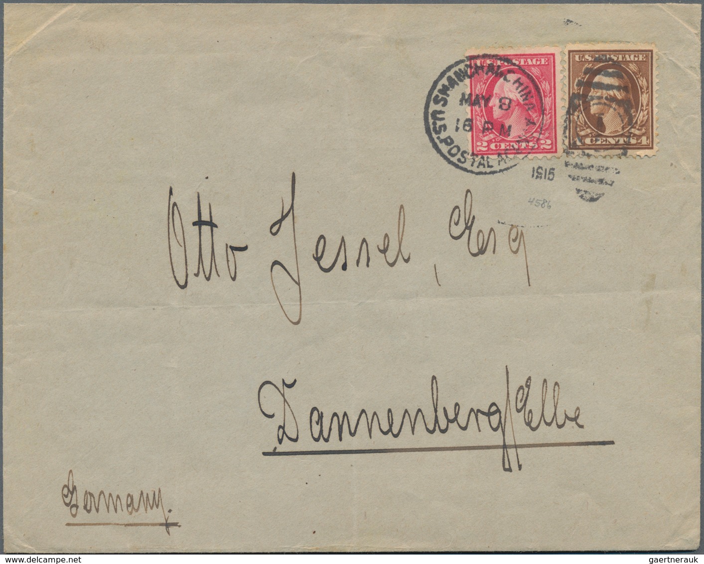 China - Fremde Postanstalten / Foreign Offices: USA, 1897/1919, Covers (3) And Franked Ppc (2) To Ge - Andere & Zonder Classificatie