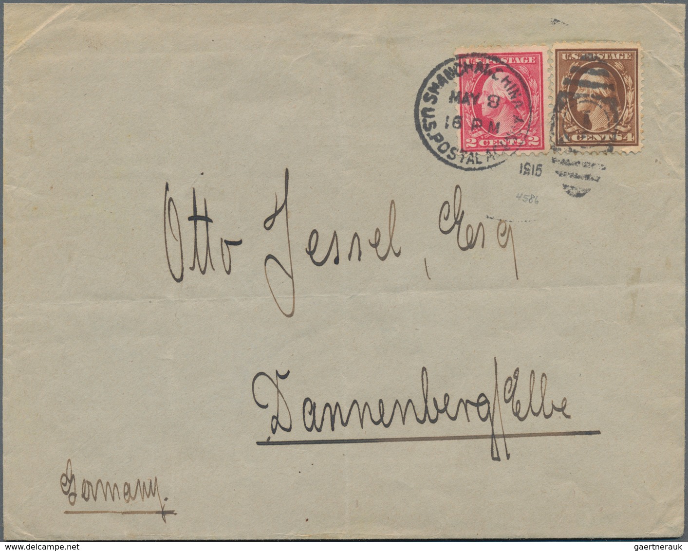 China - Fremde Postanstalten / Foreign Offices: USA, 1897/1919, Covers (3) And Franked Ppc (2) To Ge - Sonstige & Ohne Zuordnung