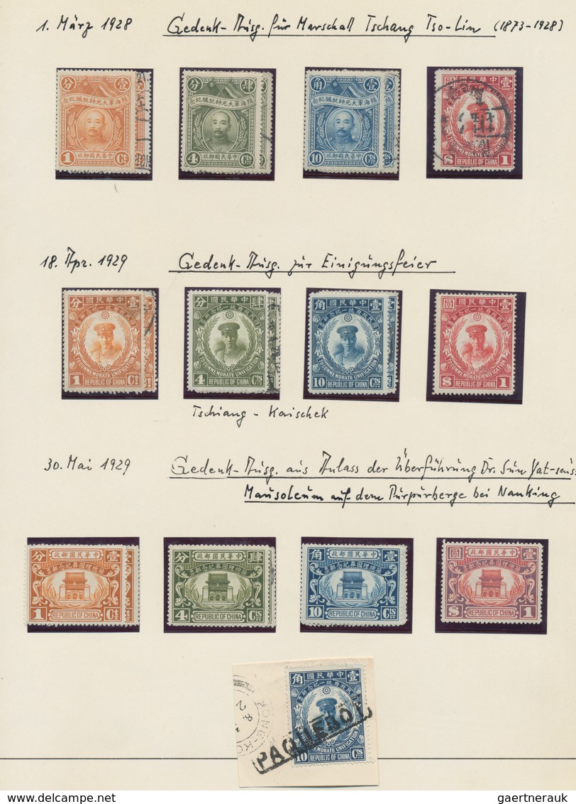 China - Volksrepublik: 1912/40, unused mounted mint or unused no gum as issued and some MNH plus use