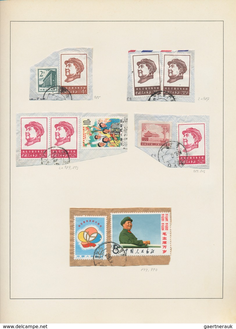 China - Volksrepublik: 1965/77, collection with many duplicates in 5 albums starting from C109, with