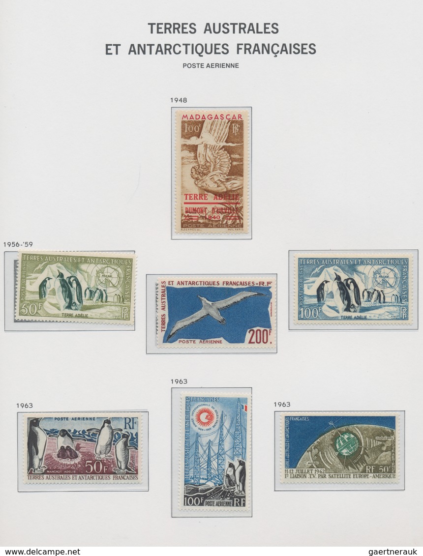 Französische Gebiete In Der Antarktis: 1955/2001. Very Nice Collection On Preprinted Davo. Early Yea - Brieven En Documenten