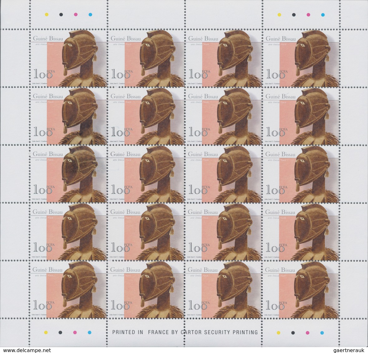 Guinea-Bissau: 2001, ARTS AND CRAFTS, Complete Set Of Five In Miniature Sheets With 20 Stamps Each, - Guinea-Bissau