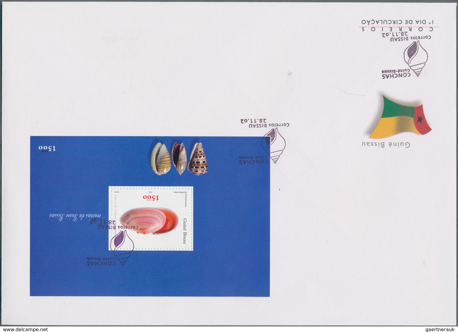 Guinea-Bissau: 2001/2002, stock of complete sets and souvenir sheets cancelled to order or on F.D.C.