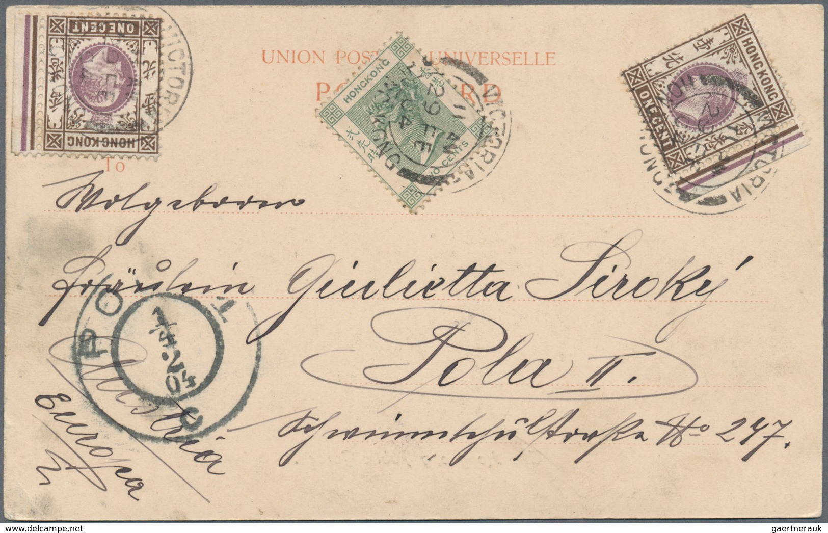 Hongkong: 1901/49, Ppc (4) And Covers (4) Inc. QV Used From CANTON, KEVII 4 C. On Ppc With Siemssen& - Andere & Zonder Classificatie