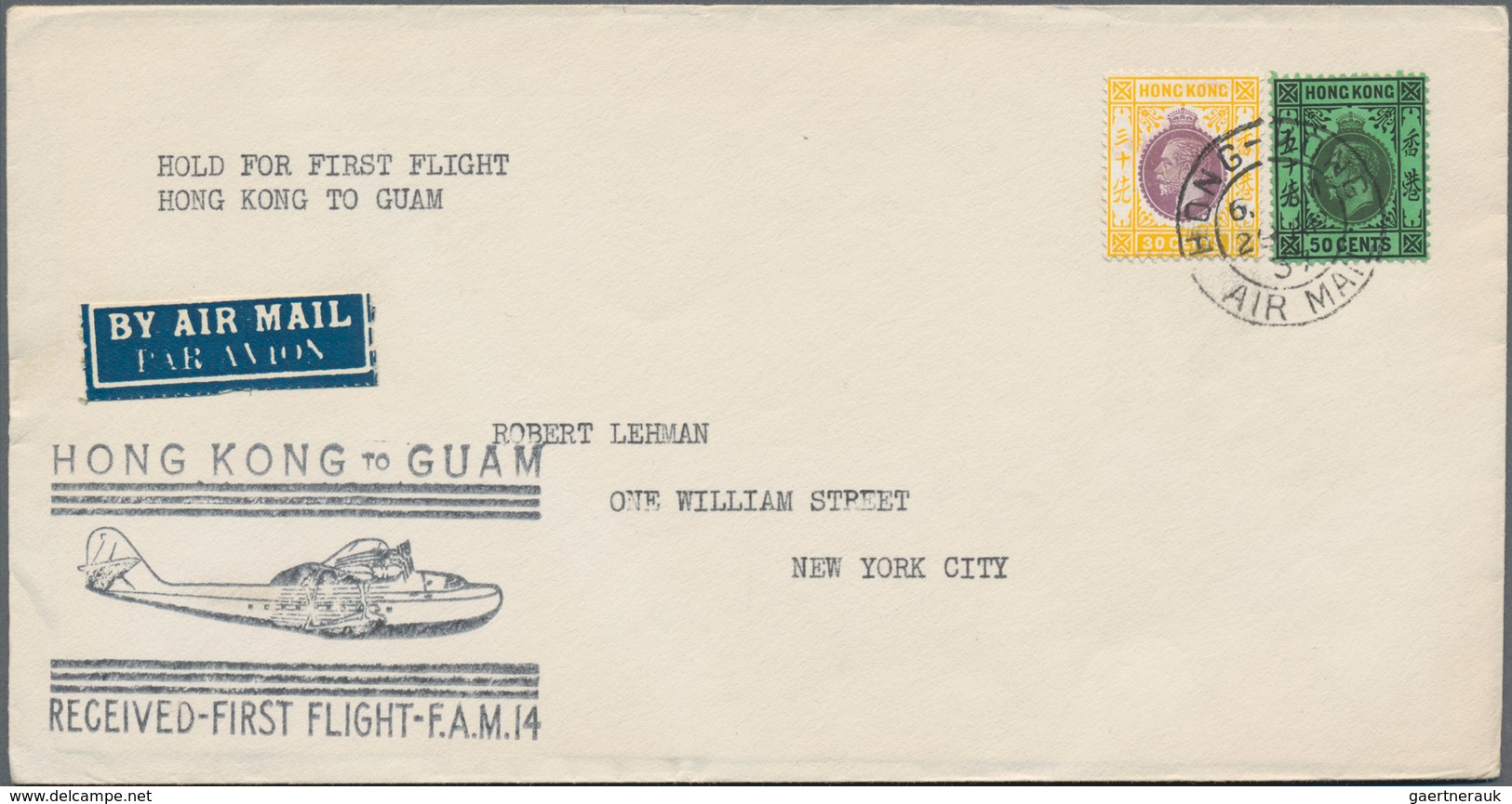 Hongkong - Besonderheiten: 1936/37, Hong Kong-Penang-London FFC First Thru-flight By IAS (2, Registe - Andere & Zonder Classificatie