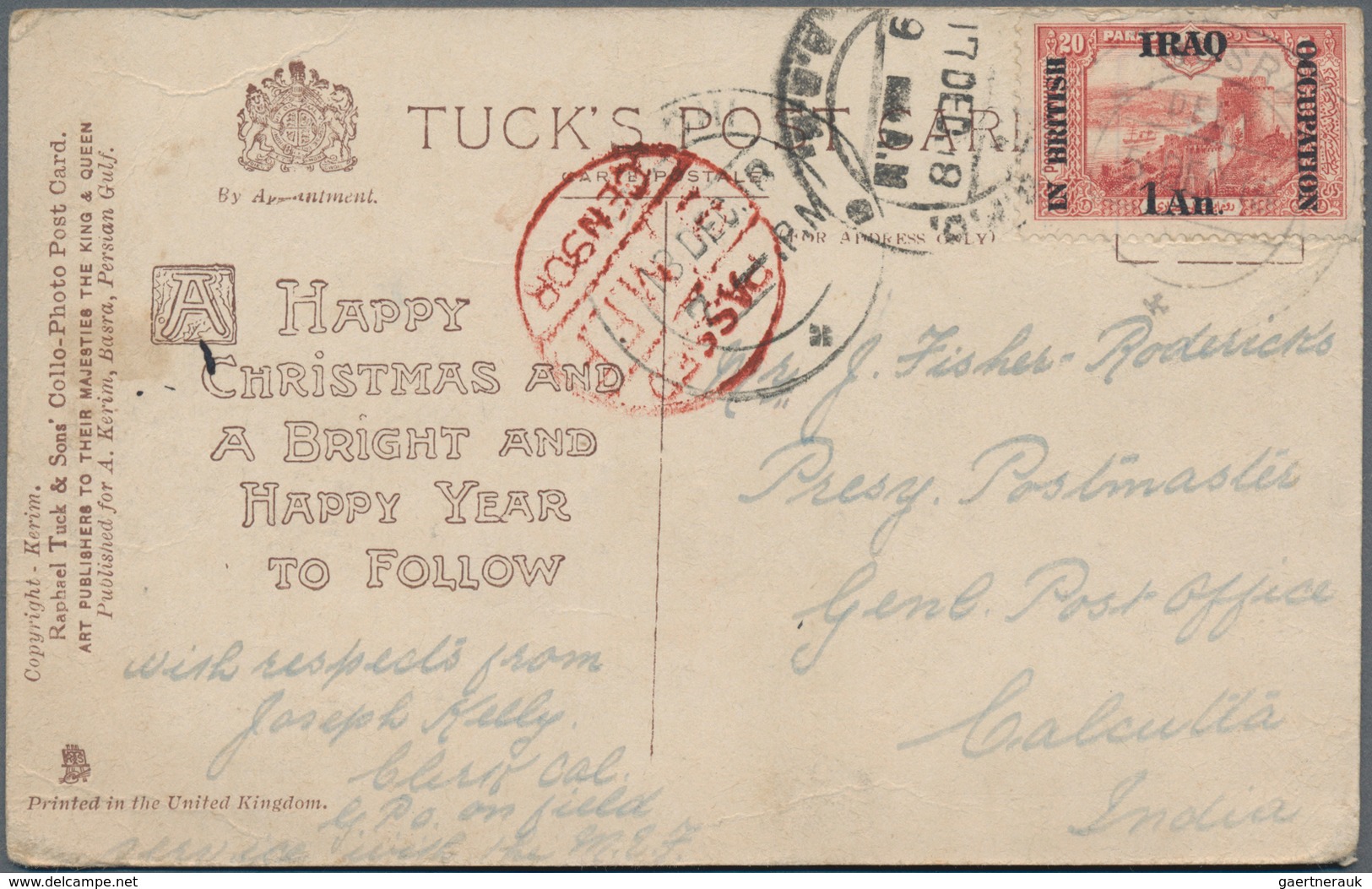 Irak: 1917/80 (ca.), Cover Lot Inc. Occupation (4 Inc. From "office Of The Director Of Posts & Teles - Irak