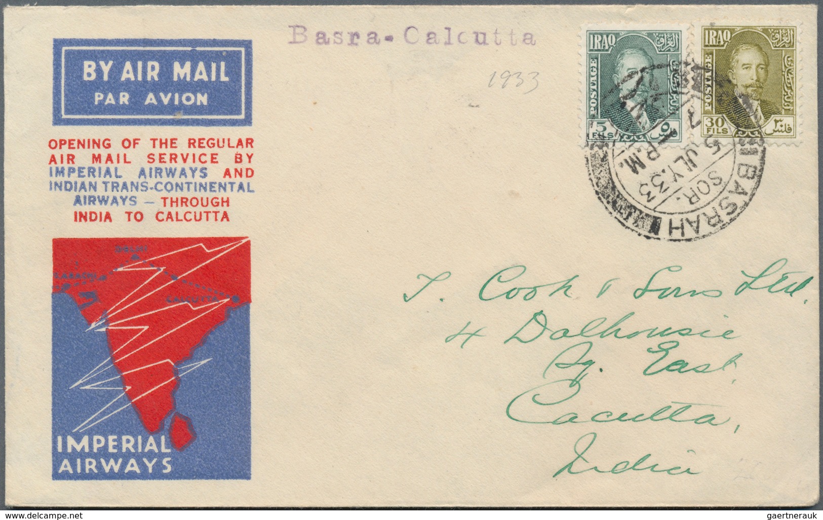 Irak: 1917/80 (ca.), Cover Lot Inc. Occupation (4 Inc. From "office Of The Director Of Posts & Teles - Irak