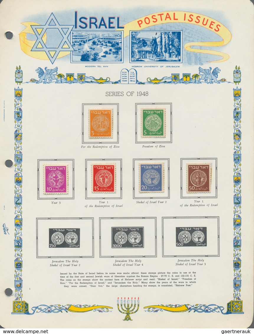 Israel: 1948/1992 (ca.), collection/accumulation in four albums, the first issues on form text pages
