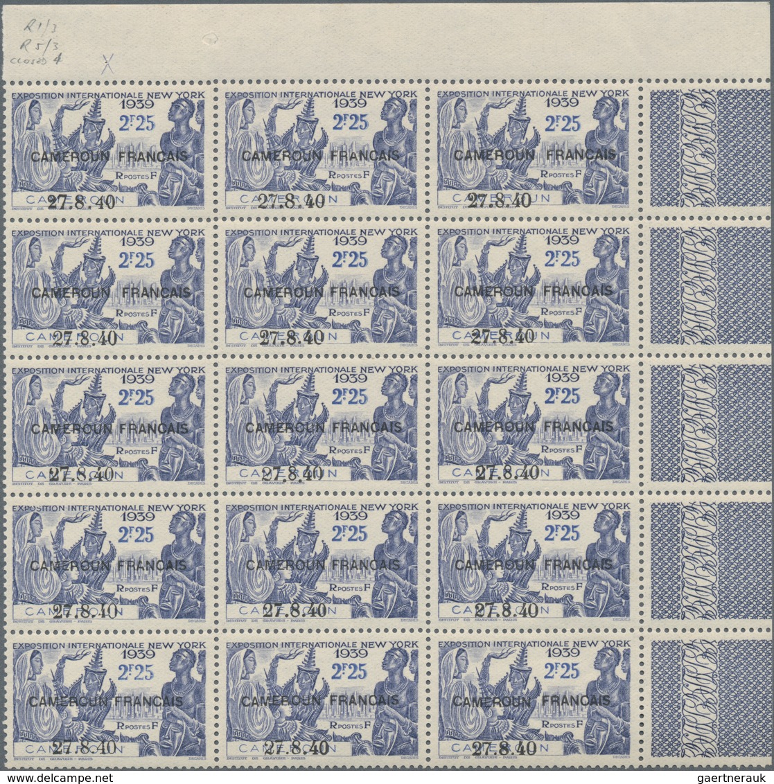 Kamerun: 1938/1940, Mint Collection/assortment Of Single Stamps And Also A Good Range Of Multiples, - Kameroen (1960-...)