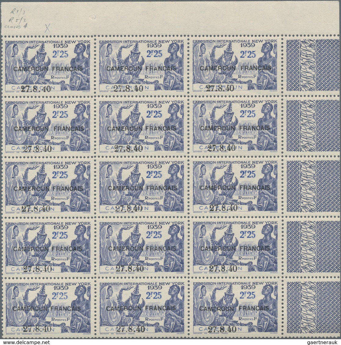 Kamerun: 1938/1940, Mint Collection/assortment Of Single Stamps And Also A Good Range Of Multiples, - Cameroun (1960-...)