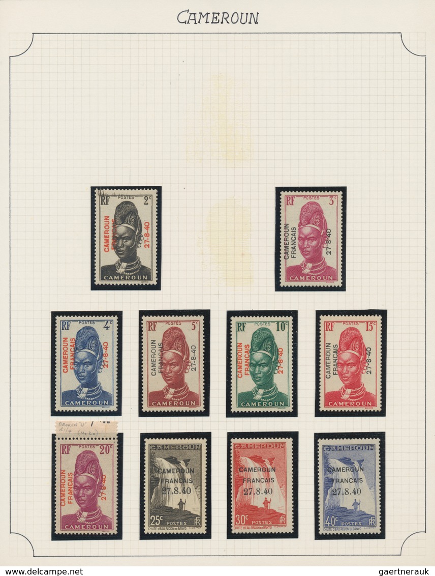 Kamerun: 1938/1940, Mint Collection/assortment Of Single Stamps And Also A Good Range Of Multiples, - Cameroon (1960-...)