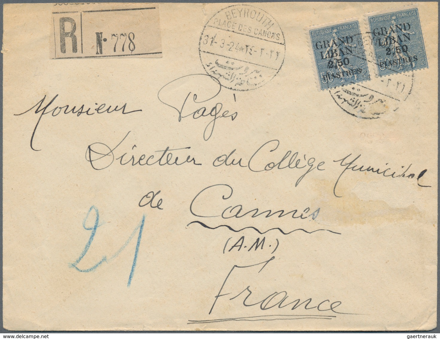 Libanon: 1898/1966, BEYROUTH, Collection Of More Than 70 Covers And Cards Starting With A Turkish St - Libanon