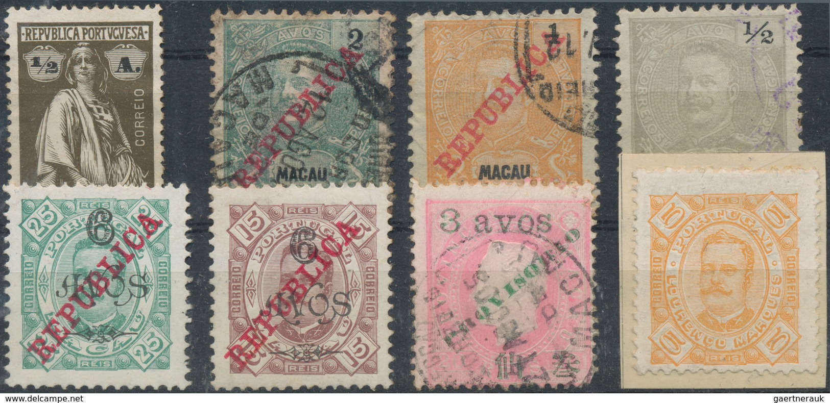 Macau: 1885/1955 (ca.), Collection On Stock Cards, Mostly Used, Partly MH, Also Including A Number O - Gebruikt