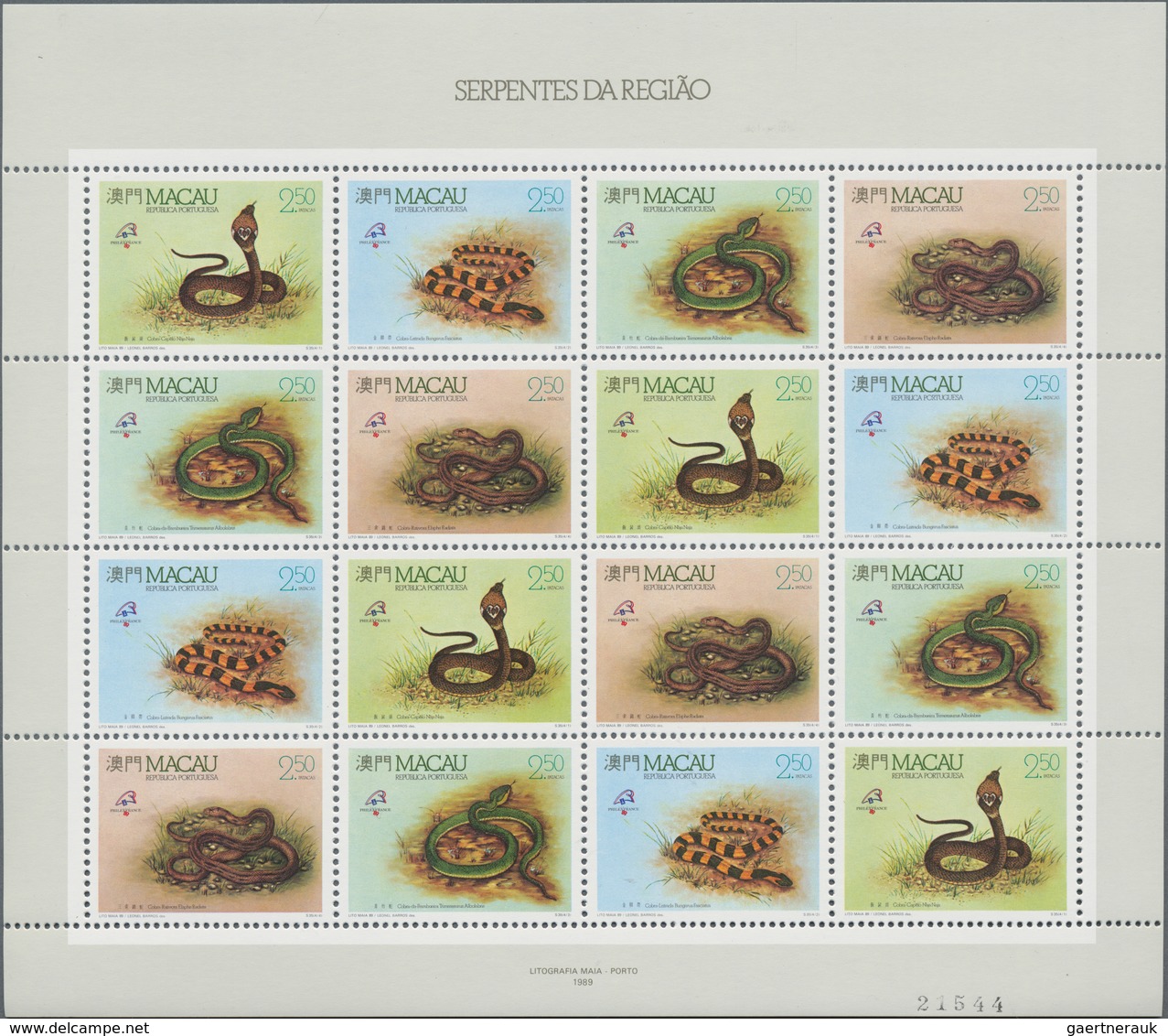 Macau: 1987/1990, Lot Of The Rare Minature Sheets MNH: 1987 Michel No. 569/572: Four Folded Sheets; - Gebruikt