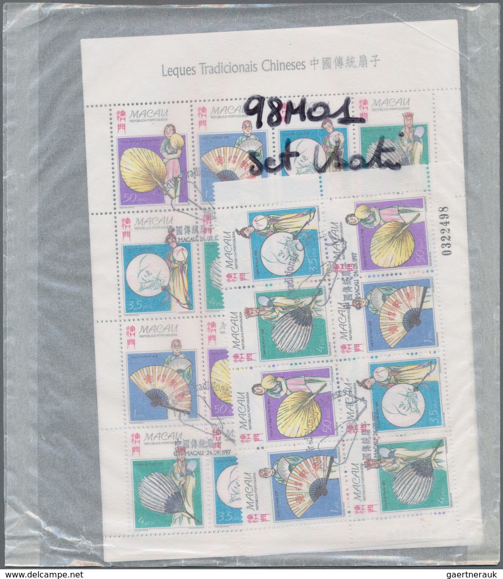 Macau: 1997/1998, Small Collection/accumulation Mostly First Day Cancelled Stamps And Souvenir Sheet - Gebruikt