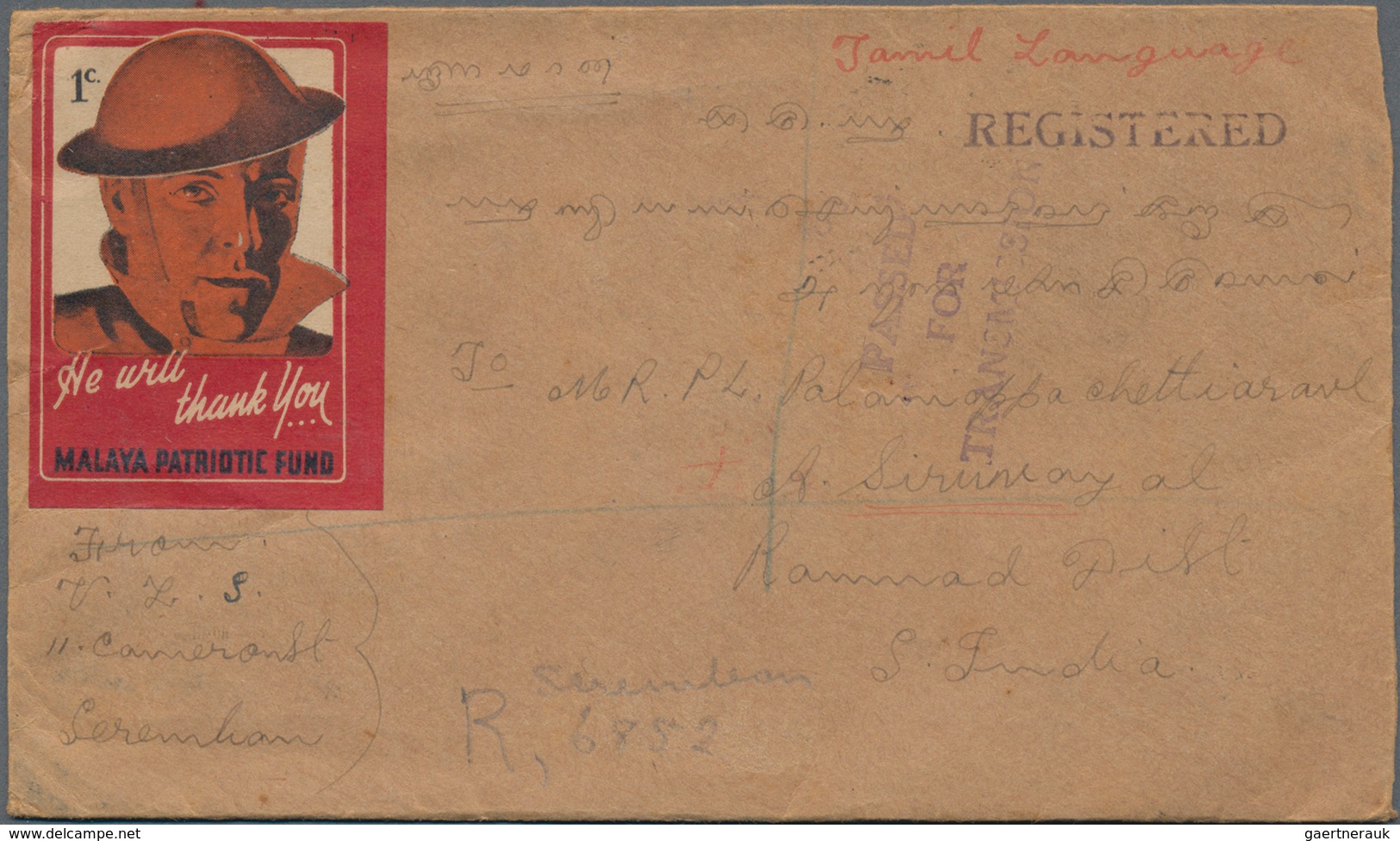 Malaiische Staaten: 1940 - 1965 (ca.), 19 Covers With Various Censorship Marks, WWII Mostly But Also - Federated Malay States