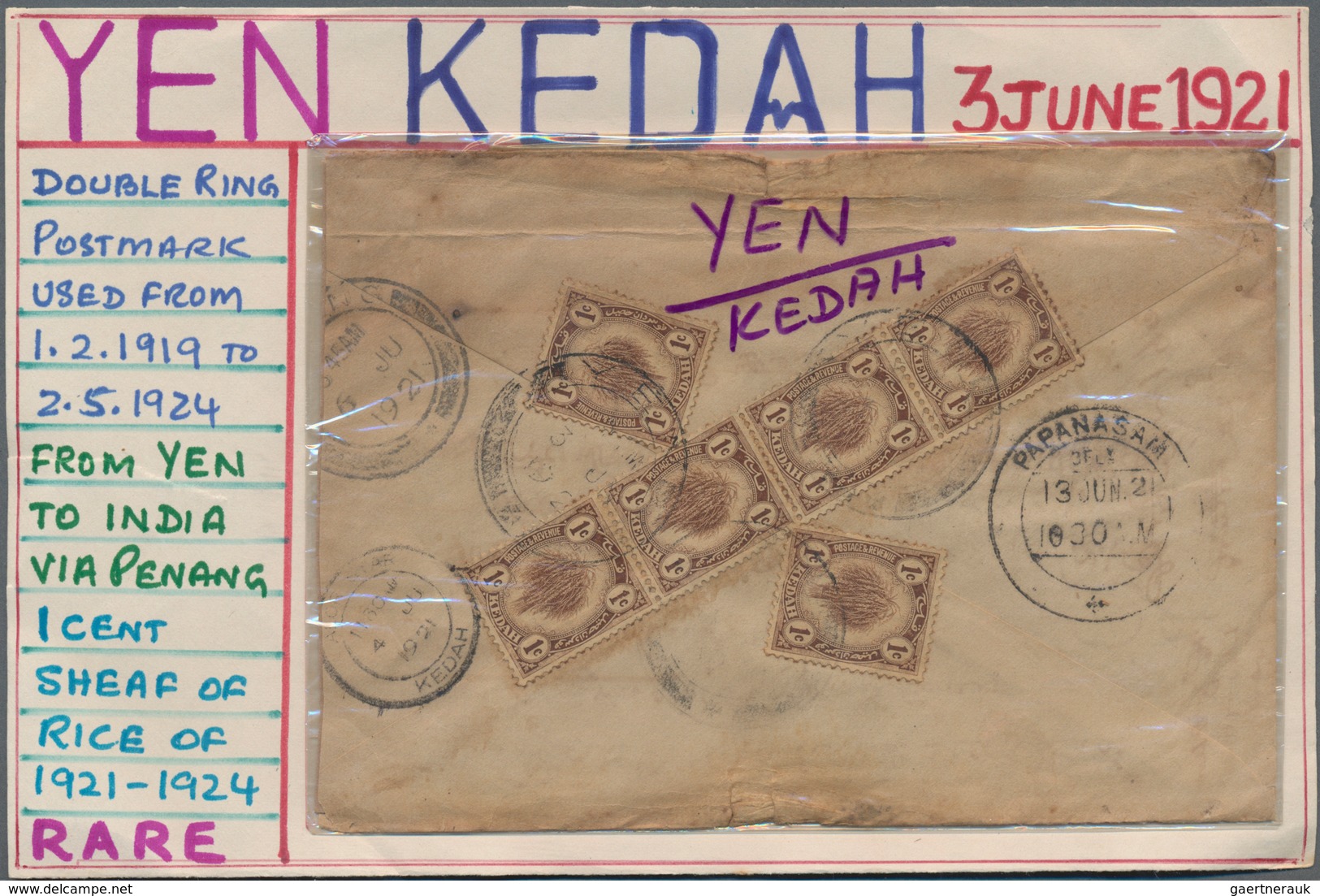 Malaiische Staaten - Kedah: 1923 - 1949 (ca.), Accumulation Of 260 Covers, With Early Mail To Foreig - Kedah