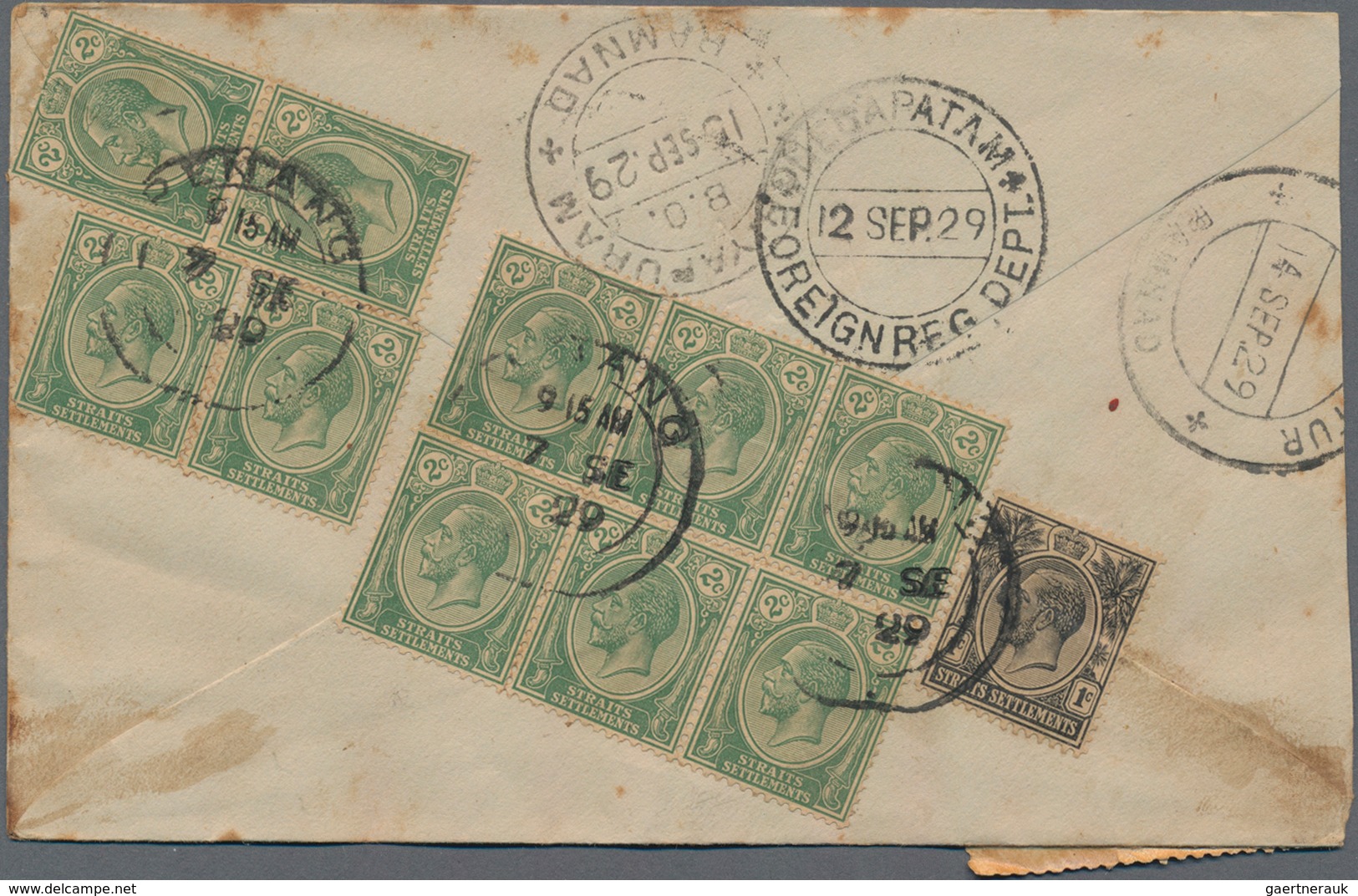 Malaiische Staaten - Penang: 1906 - 1941 (ca.), About 250 Covers With Interesting Postmarks, E.g. 15 - Penang