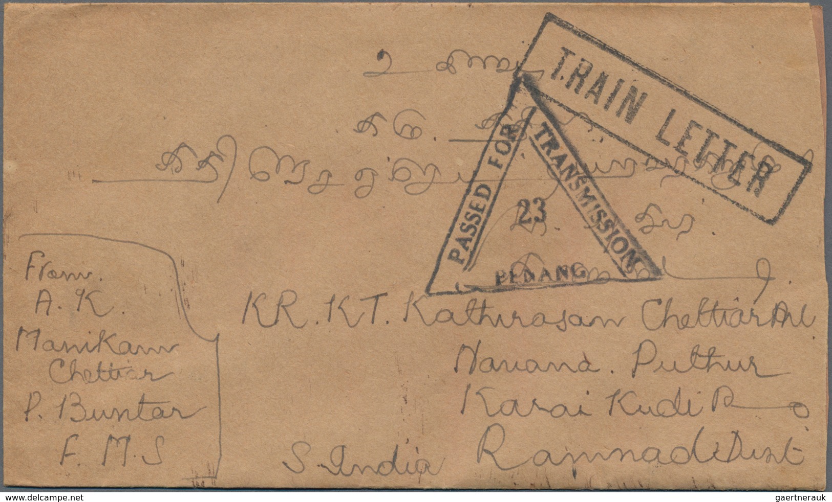 Malaiische Staaten - Penang: 1906 - 1941 (ca.), About 250 Covers With Interesting Postmarks, E.g. 15 - Penang