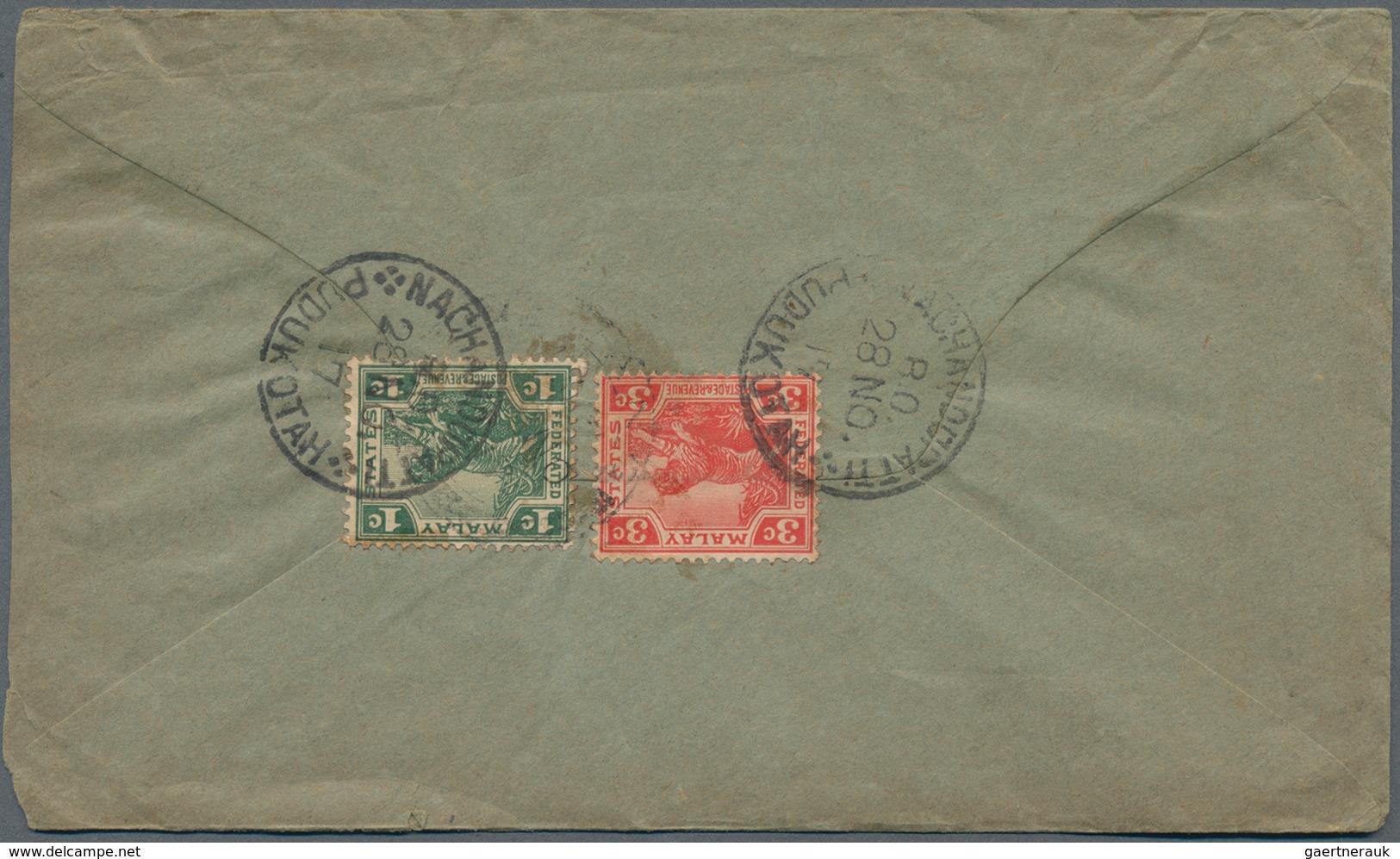 Malaiische Staaten - Penang: 1886, From Ca. 900 Covers, Much Early Mail To India, R-letter, Postmark - Penang