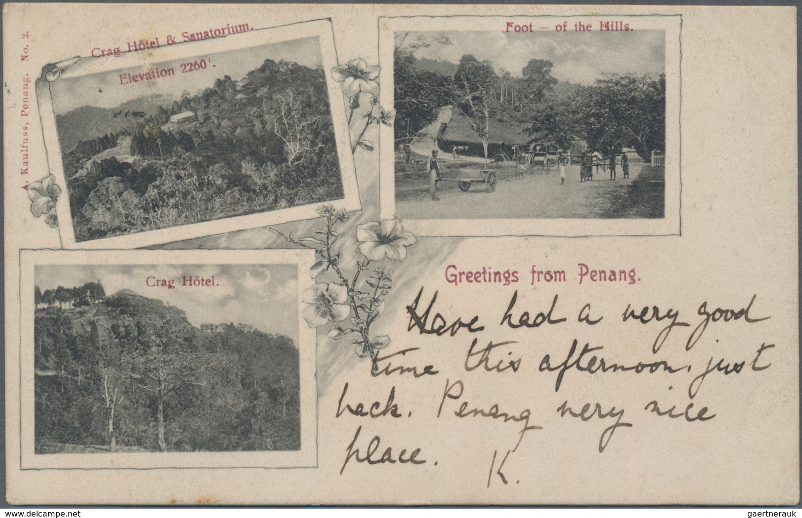 Malaiische Staaten - Penang: 1900 - 1940 (ca.), Collection Of 270 Picture-postcards With Great Varie - Penang