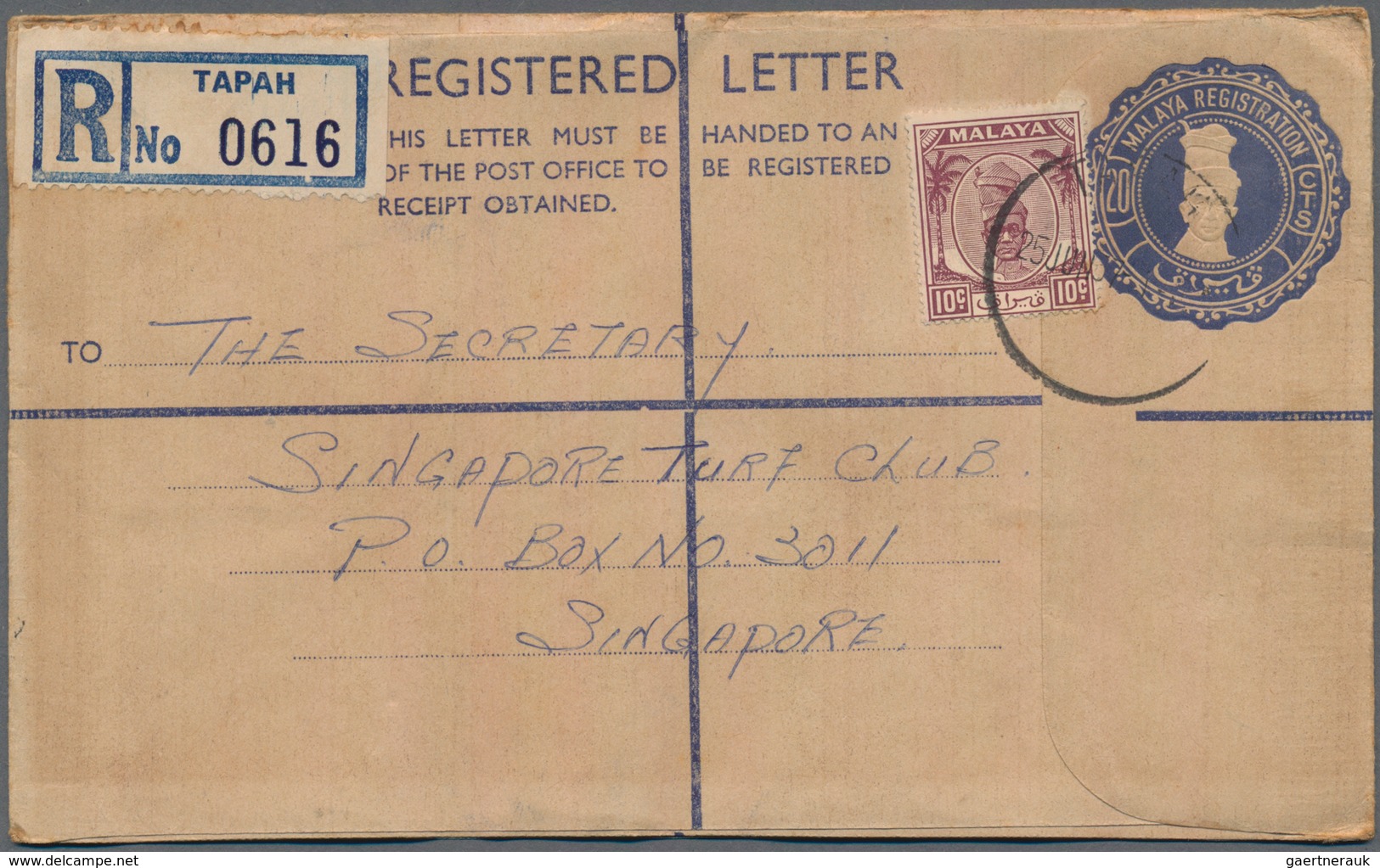 Malaiische Staaten - Perak: 1906 - 1940 (approx.), Lot Of About 360 Covers, Many Sent Registered To - Perak