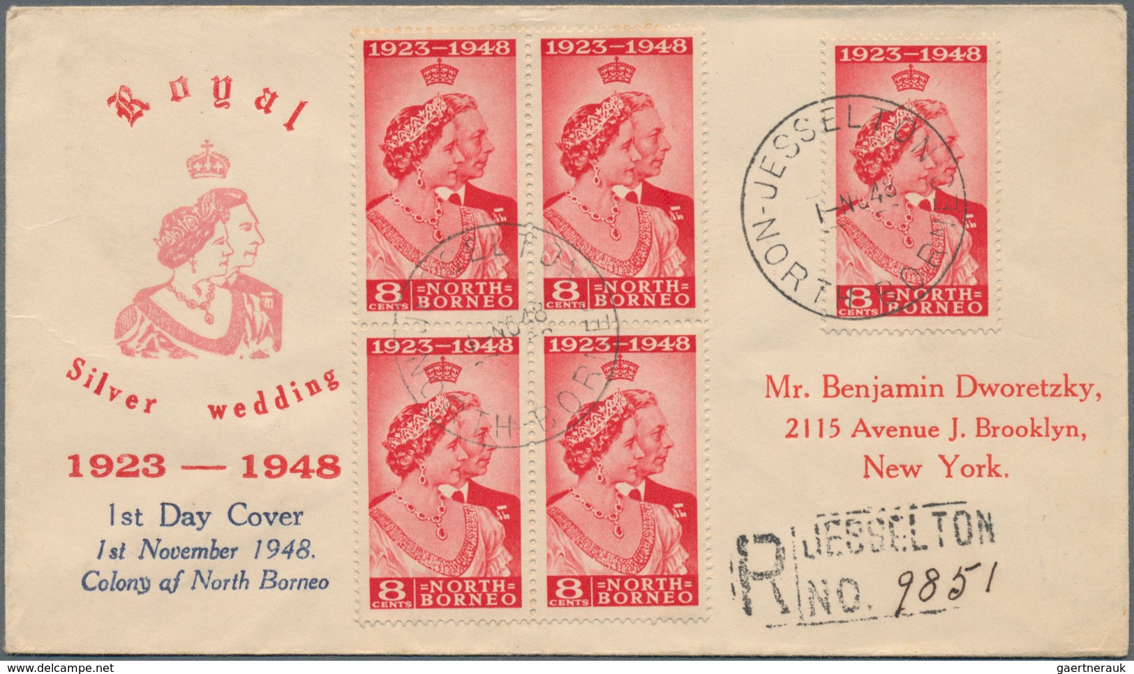 Nordborneo: 1915/61, Covers (8, Mostly QEII, Two Slight Faults), FDC (1), FFC (2). Plus 1890/1900 (c - Noord Borneo (...-1963)