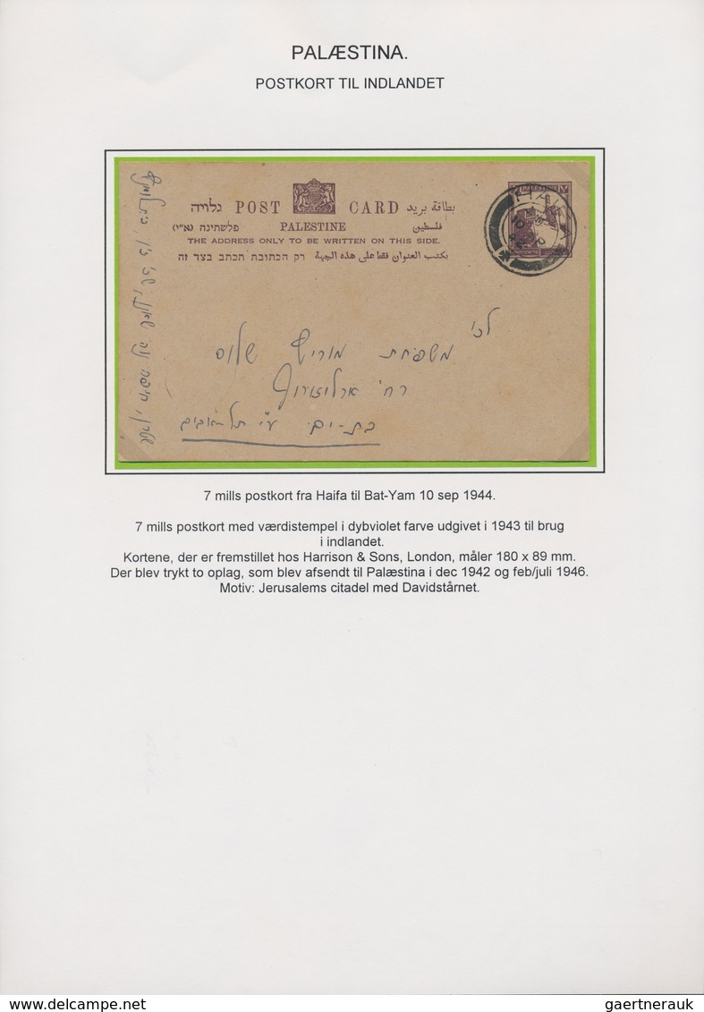 Palästina: 1919/1947, POSTAL RATES, specialized collection with ca.80 covers, cards and stationeries