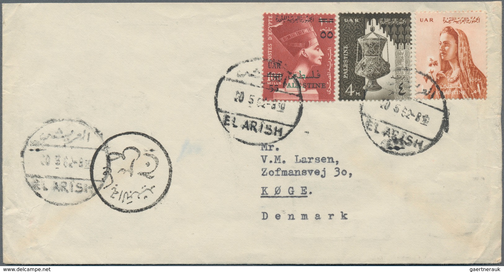 Palästina - Stempel: 1905 From, GAZA And SINAI, Postmark Collection With Ca.30 Covers/cards Together - Palästina