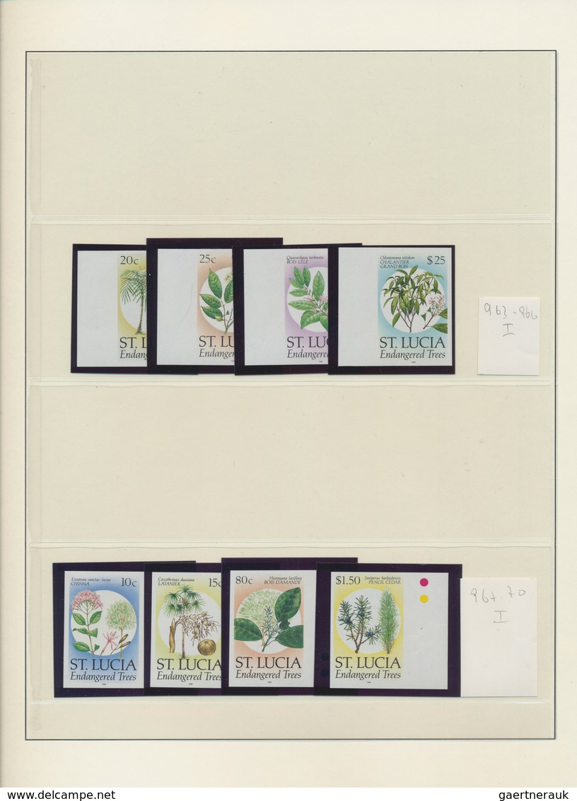 St. Lucia: 1990/2012. Interesting Collection With Imperforate Mint, Nh, Issues Which Partly To Our K - St.Lucia (...-1978)