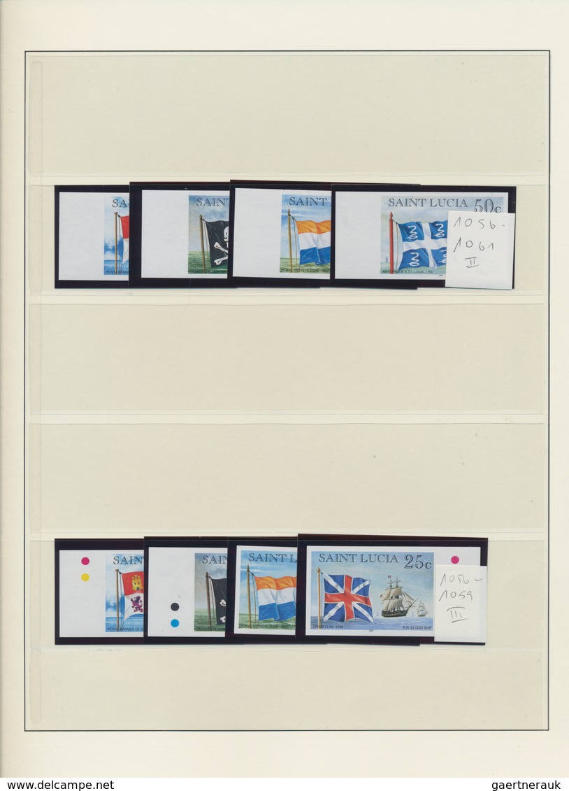 St. Lucia: 1990/2012. Interesting Collection With Imperforate Mint, Nh, Issues Which Partly To Our K - St.Lucia (...-1978)