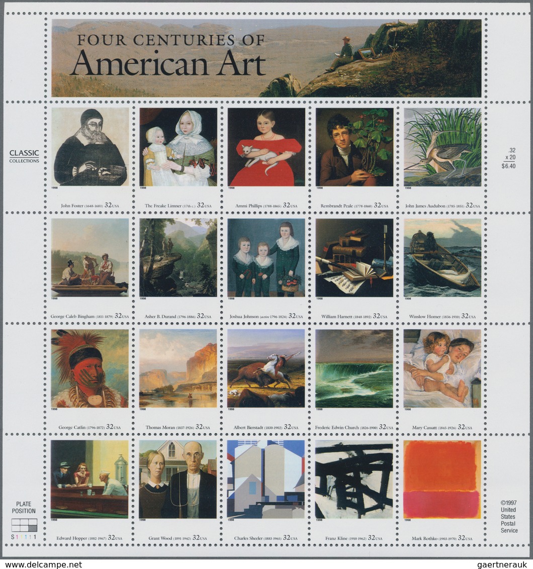 Vereinigte Staaten Von Amerika: 1998, American Art, 400 X Michel No. 3007-3026. All Originally Seale - Andere & Zonder Classificatie